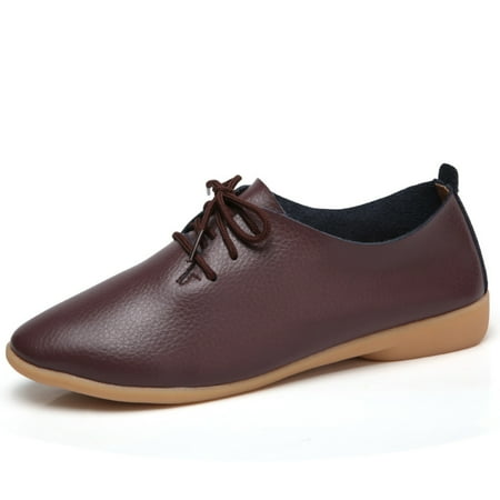 huanledash Vintage Women Faux Leather Shoes Round Closed Toe Lace-up Anti Skid Loafers
huanledash Vintage Women Faux Leather Shoes Round Closed Toe Lace-up Anti Skid Loafers