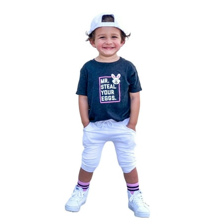 Gwiyeopda Toddler Baby Boy Easter Outfit Bunny Short Sleeve T-Shirt Tops Casual Shorts Set
Gwiyeopda Toddler Baby Boy Easter Outfit Bunny Short Sleeve T-Shirt Tops Casual Shorts Set