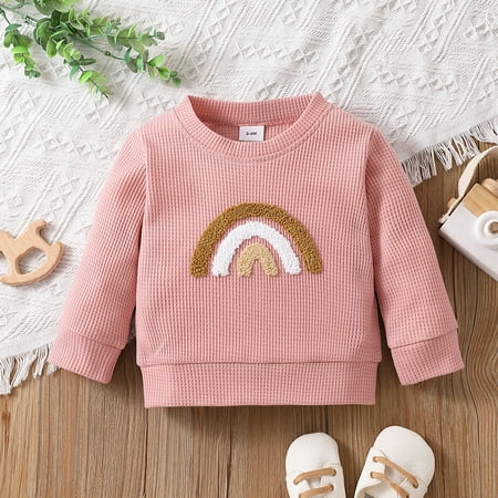 PatPat Unisex Baby Rainbow Pattern Waffle Plaid Sweatshirt Long Sleeve Pullover Warm T-Shirt Fall Winter Clothes 0-3T
PatPat Unisex Baby Rainbow Pattern Waffle Plaid Sweatshirt Long Sleeve Pullover Warm T-Shirt Fall Winter Clothes 0-3T