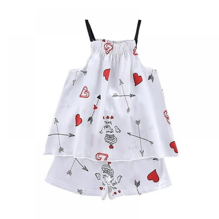 Summer Newborn Toddler Kids Baby Girls sleeveless Sling Suspender Tops+Shorts Pajamas Sleepwear Outfits
Summer Newborn Toddler Kids Baby Girls sleeveless Sling Suspender Tops+Shorts Pajamas Sleepwear Outfits