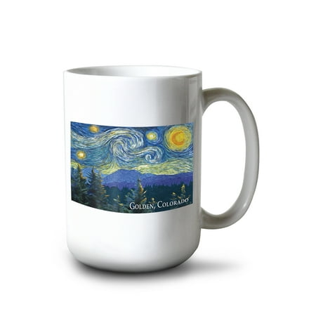 Lantern Press 15 fl oz Ceramic Mug Golden Colorado Angler and River Rapids Dishwasher & Microwave Safe 
Lantern Press 15 fl oz Ceramic Mug Golden Colorado Angler and River Rapids Dishwasher & Microwave Safe
