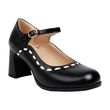 Lovskoo 2024 Women s Mary Shoes Oxford Pumps Cute High Heels Vintage Shoes 1950S Round Toe Ankle Strap Dress Shoes Black
Lovskoo 2024 Women s Mary Shoes Oxford Pumps Cute High Heels Vintage Shoes 1950S Round Toe Ankle Strap Dress Shoes Black