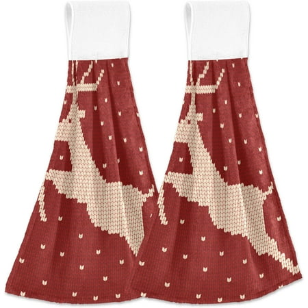 SKYSONIC Hanging Kitchen Towel 12 x 17 Inch Pixel Reindeer Towel Set 2 Pieces of Dry Towels for Kitchen Bathroom Laundry Room Table
SKYSONIC Hanging Kitchen Towel 12 x 17 Inch Pixel Reindeer Towel Set 2 Pieces of Dry Towels for Kitchen Bathroom Laundry Room Table