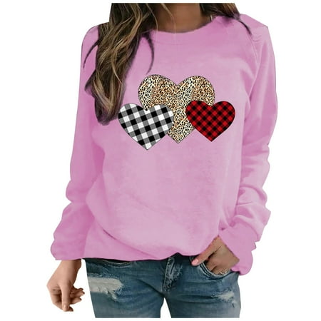 Womens Long Sleeves Blouse Valentine s Day Fashion Retro Love Printing Solid Pullover Casual Loose Round Neck Ladies Tunics Sweatshirt Top
Womens Long Sleeves Blouse Valentine s Day Fashion Retro Love Printing Solid Pullover Casual Loose Round Neck Ladies Tunics Sweatshirt Top