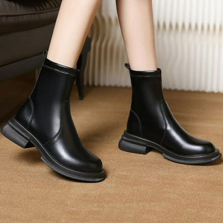 ZMHEGW Women Boots Ankle Autumn And Winter Solid Color Simple Round Toe Thick Bottom Square Heel Comtable Slip On Boots Shoes
ZMHEGW Women Boots Ankle Autumn And Winter Solid Color Simple Round Toe Thick Bottom Square Heel Comtable Slip On Boots Shoes