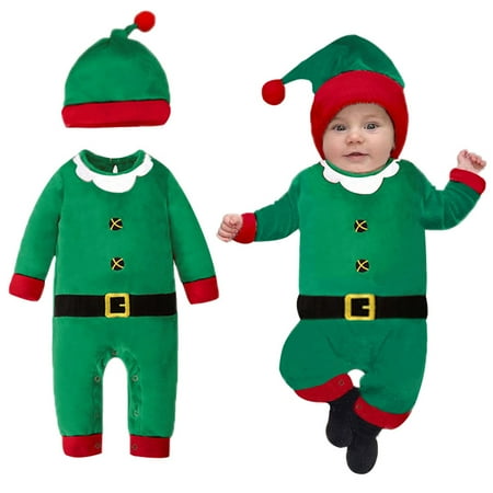 SYNPOS Baby Christmas Elf Outfit Rompers Jumsuit for Toddler Boys Girls Christmas Clothes 0-18 Months
SYNPOS Baby Christmas Elf Outfit Rompers Jumsuit for Toddler Boys Girls Christmas Clothes 0-18 Months