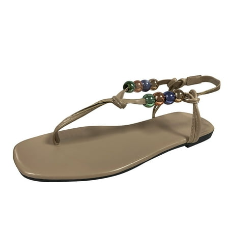 TAIAOJING Women Sandals Summer Colorful Beaded Leather Flat Casual Flip Flop Sandals Fashion Shoes Zapatos
TAIAOJING Women Sandals Summer Colorful Beaded Leather Flat Casual Flip Flop Sandals Fashion Shoes Zapatos