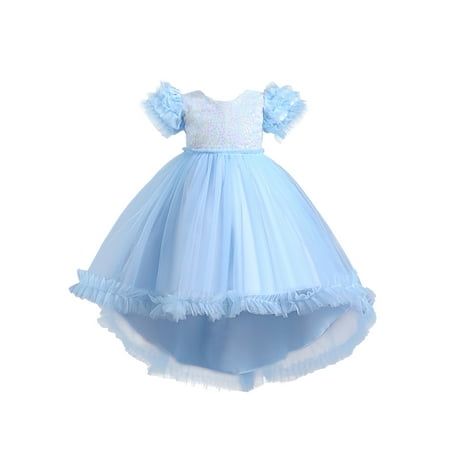 Gureui Toddler Infant Baby Girls Princess Dress Short Puff Sleeve Mesh Patchwork Sequin Decor Round Neck Dress Formal One-Piece Clothes
Gureui Toddler Infant Baby Girls Princess Dress Short Puff Sleeve Mesh Patchwork Sequin Decor Round Neck Dress Formal One-Piece Clothes