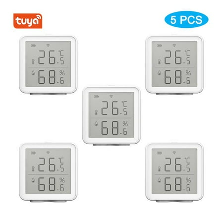 Tuya WIFI Temperature And Humidity Sensor Indoor Hygrometer Thermometer With LCD Display Support Alexa Google Assistant
Tuya WIFI Temperature And Humidity Sensor Indoor Hygrometer Thermometer With LCD Display Support Alexa Google Assistant
