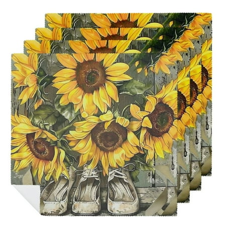 FACANNAP Sunflowers Cloth Napkins Hotel Home Banquet Atmosphere Embellishment Polyester Party Dinner Decoration Washable Napkins for Dining Table Kitchen Daily Party Housewarming Farmhouse Decor 2 PCS
FACANNAP Sunflowers Cloth Napkins Hotel Home Banquet Atmosphere Embellishment Polyester Party Dinner Decoration Washable Napkins for Dining Table Kitchen Daily Party Housewarming Farmhouse Decor 2 PCS
