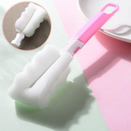 LIKEM Sponge Handle Brush Foam Bottle Cup Glass Kitchen Car Baby Bottle Cleaning