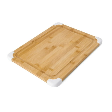 Farberware Nonslip Bamboo Cutting Board with Juice Groove 11x14 Inch White
Farberware Nonslip Bamboo Cutting Board with Juice Groove 11x14 Inch White