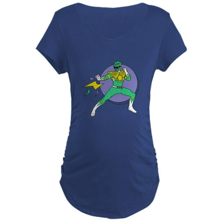 CafePress - Green Ranger Lightning B Women s Maternity T Shirt - Maternity Dark T-Shirt