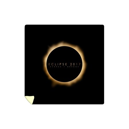 Madras, Oregon - Eclipse 2017 - Lantern Press Artwork (88x88 Queen Microfiber Duvet Cover)