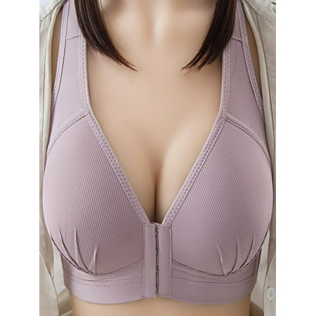 Paille Women Full Coverage Comfort Bralette Support Daily Wear Bralettes Front Buckles Work Bra Gray 3XL=44/100BCD
Paille Women Full Coverage Comfort Bralette Support Daily Wear Bralettes Front Buckles Work Bra Gray 3XL=44/100BCD