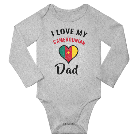 I Love My Cameroonian Dad Baby Long Slevve Bodysuits Unisex Gifts (Gray 3-6 Months)
I Love My Cameroonian Dad Baby Long Slevve Bodysuits Unisex Gifts (Gray 3-6 Months)