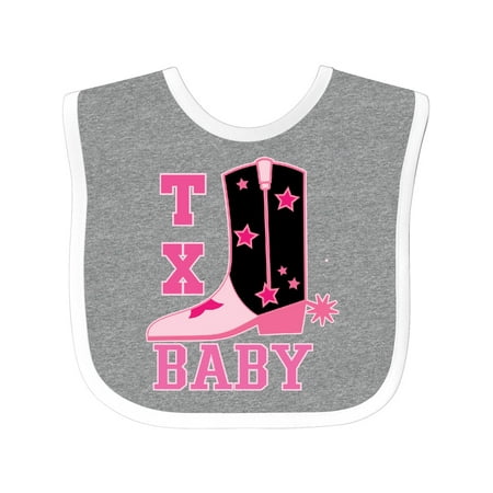Inktastic Pink Texas Cowboy Baby Gift Baby Girl Bib