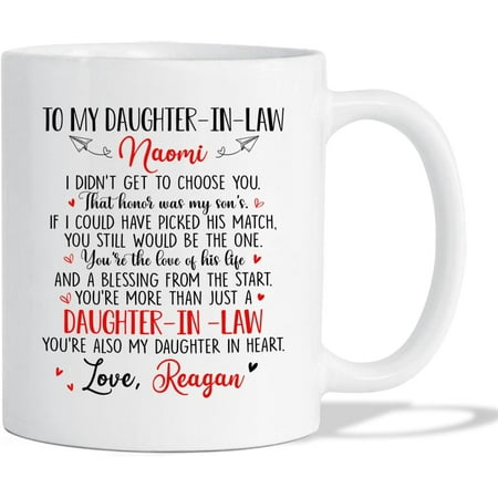 To My Daughter-In-Law You re Also My Daughter In Heart White Mug Personalized Name Daughter In Law Coffee Mug 11 Oz 11 Oz Best Daughter-In-Law Coffee Cup Gifts For Wedding Custom Daughter Teacup
To My Daughter-In-Law You re Also My Daughter In Heart White Mug Personalized Name Daughter In Law Coffee Mug 11 Oz 11 Oz Best Daughter-In-Law Coffee Cup Gifts For Wedding Custom Daughter Teacup