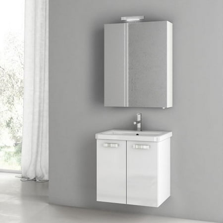 ACF by Nameeks ACF CP05-GW City Play 22-in. Single Bathroom Vanity Set - Glossy White