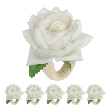 Julam Artificial Flower Napkin Rings - Rose Napkin Rings Set Of 6 - Fake Flower Serviette Rings Holder Handicraft Napkin Buckles Spring Napkin Rings Table Decorations for Wedding Birthday Holiday
Julam Artificial Flower Napkin Rings - Rose Napkin Rings Set Of 6 - Fake Flower Serviette Rings Holder Handicraft Napkin Buckles Spring Napkin Rings Table Decorations for Wedding Birthday Holiday