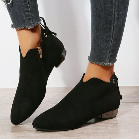 Cathalem Women Leather Boot Fashion Women Flock Solid Color Autumn Thick Sole Square Heels Zipper Short Womens Boots Size 12w Black 8
Cathalem Women Leather Boot Fashion Women Flock Solid Color Autumn Thick Sole Square Heels Zipper Short Womens Boots Size 12w Black 8