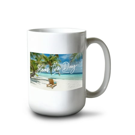 15 fl oz Ceramic Mug Puerto Rico Seas the Day Beach Lounger and Palms Dishwasher & Microwave Safe
15 fl oz Ceramic Mug Puerto Rico Seas the Day Beach Lounger and Palms Dishwasher & Microwave Safe