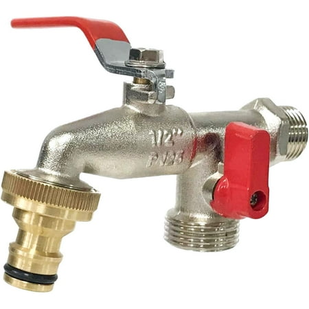 G6354 Double Outlet Garden Tap 1/2 – 3/4 . Perfect For Patios And Decks With Timer Irrigation Silver
G6354 Double Outlet Garden Tap 1/2 – 3/4 . Perfect For Patios And Decks With Timer Irrigation Silver