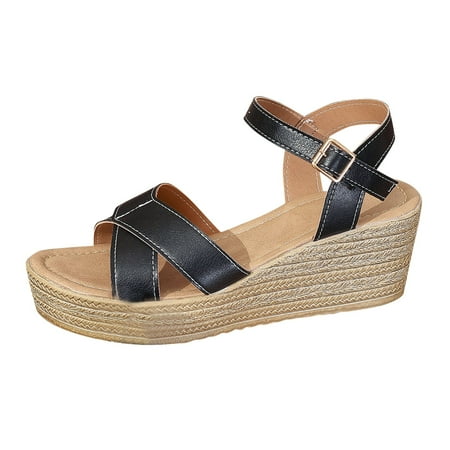 Huashengg Women s Spring And Summer Fashion Leather Open Toe Wedge Sandals Casual Comfortable Outdoor Buckle Sandals Womens Born Sandals 7
Huashengg Women s Spring And Summer Fashion Leather Open Toe Wedge Sandals Casual Comfortable Outdoor Buckle Sandals Womens Born Sandals 7