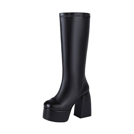 Sentuca Women Platform High Heel Shoes Winter Warm Fashion Zip Knee High Round Toe Casual Solid Boots
Sentuca Women Platform High Heel Shoes Winter Warm Fashion Zip Knee High Round Toe Casual Solid Boots