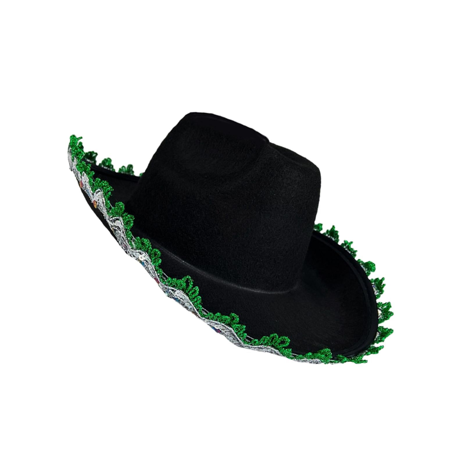 Fashion Western Cowboy Hat Party Favors Sequin Dress Up Cowgirl Unisex