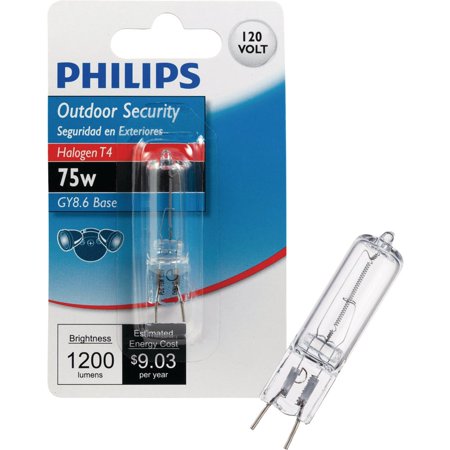 Philips 75W 120V Clear Gy8.6 Base T4 Halogen Special Purpose Light Bulb
Philips 75W 120V Clear Gy8.6 Base T4 Halogen Special Purpose Light Bulb