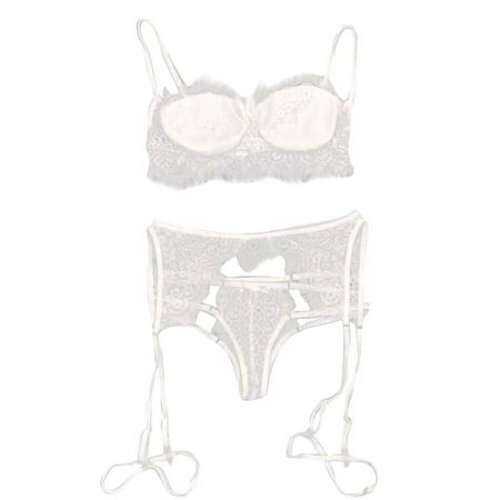 Intimates 3-Pc Women Lace Lingerie Straps Bra and Panty Garter Set Underwear Babydoll Polyester Simple Long Sleeve Shirts for Women White
Intimates 3-Pc Women Lace Lingerie Straps Bra and Panty Garter Set Underwear Babydoll Polyester Simple Long Sleeve Shirts for Women White