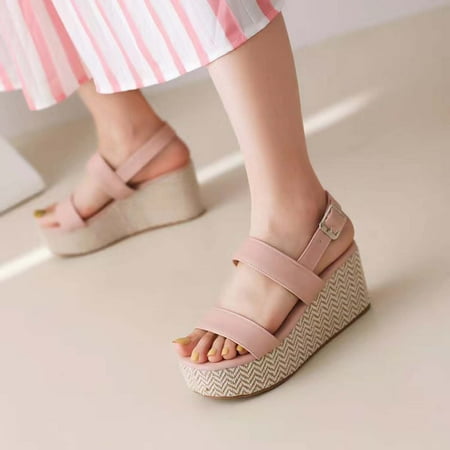 Sawvnm Sandals For Women Summer Womens Hollow Out Slingback Open Toe Wedges High Heels Beach Sandals Savings up to 30% off Pink US:5.5
Sawvnm Sandals For Women Summer Womens Hollow Out Slingback Open Toe Wedges High Heels Beach Sandals Savings up to 30% off Pink US:5.5