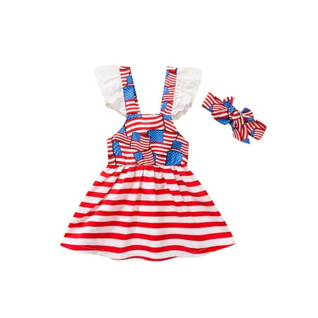 aturustex 4th of July Baby Girls Summer Outfit Stars and Stripes Suspender Princess Dress with Bow Headwear Independent s Day Girls Suits (Red 3-24 Months)
aturustex 4th of July Baby Girls Summer Outfit Stars and Stripes Suspender Princess Dress with Bow Headwear Independent s Day Girls Suits (Red 3-24 Months)