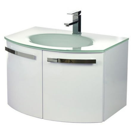 ACF by Nameeks ACF CD02-GW Crystal Dance 28-in. Single Bathroom Vanity Set - Glossy White