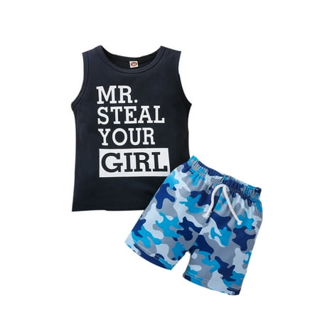 Toddler Baby Boy Clothes Letter Print Tank Top Camo Shorts Pants Summer Outfits
Toddler Baby Boy Clothes Letter Print Tank Top Camo Shorts Pants Summer Outfits