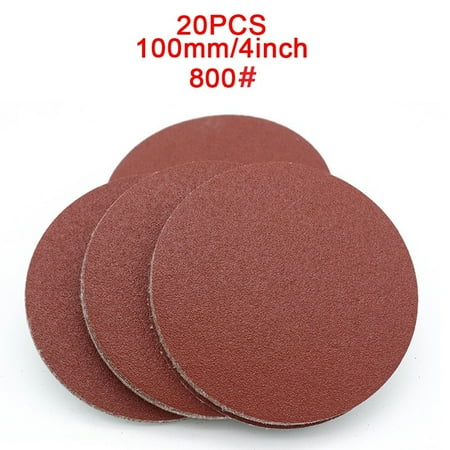 GLFILL 20Pcs 4Inch/100mm 40-2000Grit Special Sandpaper Disk for Round Polishing