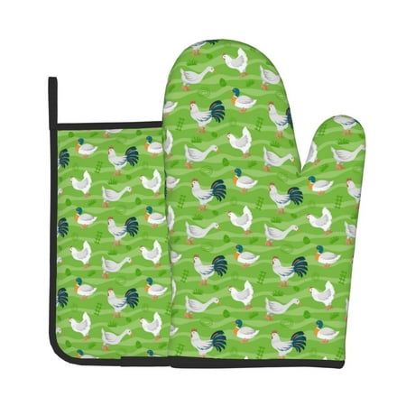 Xecao Animal Farm Pattern Oven Mitts and Pot Holders Sets Heat Resistant Silicone Oven Mittens Extra Thicken Long Kitchen Cotton Oven Glove for Cooking
Xecao Animal Farm Pattern Oven Mitts and Pot Holders Sets Heat Resistant Silicone Oven Mittens Extra Thicken Long Kitchen Cotton Oven Glove for Cooking