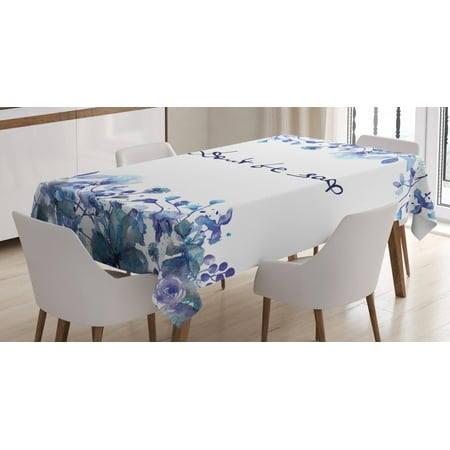 Watercolor Tablecloth Blue Flowers and Branches with Leaves Natural Imagery Fine Art Theme Rectangular Table Cover for Dining Room Kitchen 60 X 84 Inches Royal Blue Pale Blue by Ambesonne
Watercolor Tablecloth Blue Flowers and Branches with Leaves Natural Imagery Fine Art Theme Rectangular Table Cover for Dining Room Kitchen 60 X 84 Inches Royal Blue Pale Blue by Ambesonne