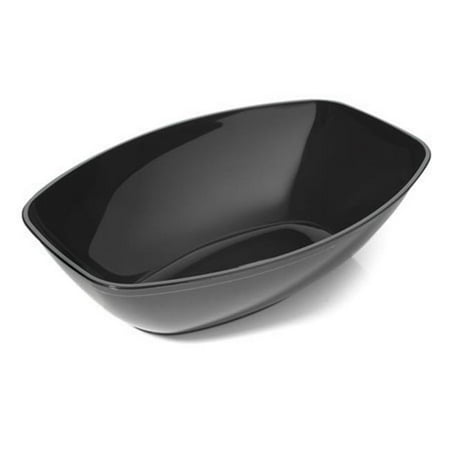 3501-BK Platter Pleasers Black Oval Salad Bowl