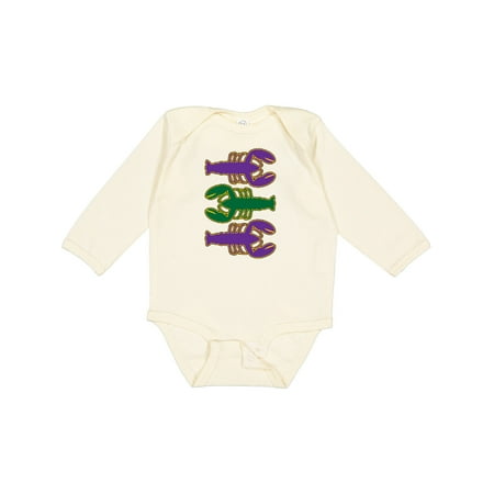 Inktastic Mardi Gras Celebration Funny Crawfish Gift Baby Boy or Baby Girl Long Sleeve Bodysuit