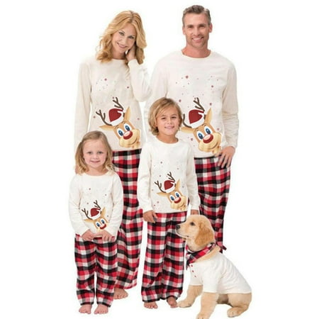 Thaisu Christmas Parent-child Pajamas Deer Print Long Sleeve Round Neck T-shirt Plaid Jumpsuit Color Block Pants
Thaisu Christmas Parent-child Pajamas Deer Print Long Sleeve Round Neck T-shirt Plaid Jumpsuit Color Block Pants
