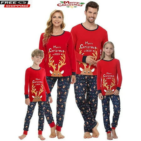 Gueuusu Christmas Pajamas for Family Cartoon Elk Letter Print Long Sleeve Round Neck Pullover + Trousers
Gueuusu Christmas Pajamas for Family Cartoon Elk Letter Print Long Sleeve Round Neck Pullover + Trousers