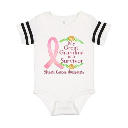 Inktastic My Great Grandma is a Survivor Breast Cancer Awareness Gift Baby Boy or Baby Girl Bodysuit
Inktastic My Great Grandma is a Survivor Breast Cancer Awareness Gift Baby Boy or Baby Girl Bodysuit