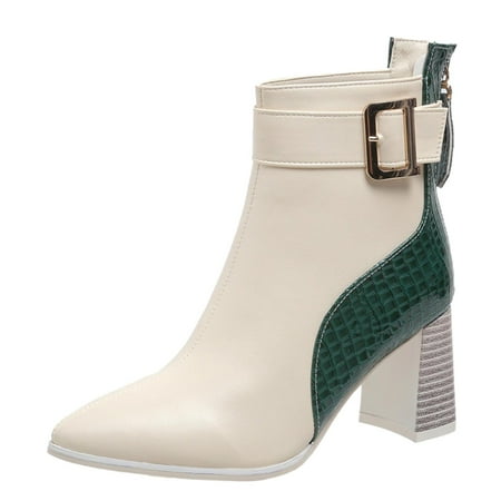 ASEIDFNSA Mop Slippers for Women Boots Size 8 Women Fashion Autumn Women Ankle Boots High Heel Thick Heel Pointed Print Colorblock Back Zipper Comfortable
ASEIDFNSA Mop Slippers for Women Boots Size 8 Women Fashion Autumn Women Ankle Boots High Heel Thick Heel Pointed Print Colorblock Back Zipper Comfortable