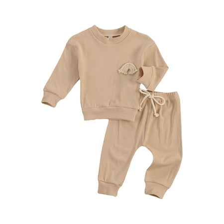ZIYIXIN Toddler Baby Girl Boy Fall Winter Clothes Long Sleeve Pullover Sweatshirt Drawstring Pants 2Pcs Outfits Khaki 6-12 Months
ZIYIXIN Toddler Baby Girl Boy Fall Winter Clothes Long Sleeve Pullover Sweatshirt Drawstring Pants 2Pcs Outfits Khaki 6-12 Months
