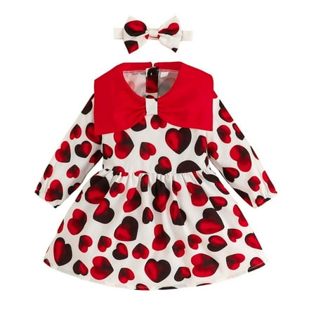 TAIAOJING Toddler Girls Long Sleeve Valentine s Day Hearts Printed Princess Dress Headbands Set 6-9 Months
TAIAOJING Toddler Girls Long Sleeve Valentine s Day Hearts Printed Princess Dress Headbands Set 6-9 Months