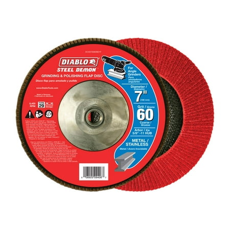 Diablo Steel Demon 7 in. Zirconia Aluminum Oxide Bolt-On Flap Disc 60 Grit Coarse 1 pk
Diablo Steel Demon 7 in. Zirconia Aluminum Oxide Bolt-On Flap Disc 60 Grit Coarse 1 pk