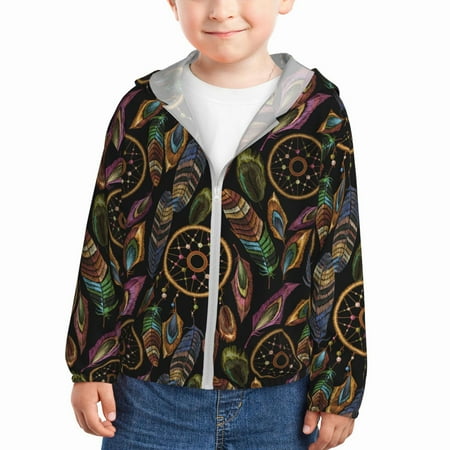 Vsdgher Decorative Feathers Kids Sun Protection Hoodie with Zip Rash Guard Tops Children s Long Sleeve Sun Protection Clothing -
Vsdgher Decorative Feathers Kids Sun Protection Hoodie with Zip Rash Guard Tops Children s Long Sleeve Sun Protection Clothing -