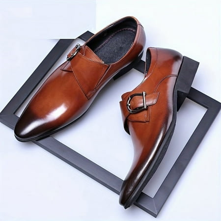 DONGGTGDZ Comfortable Men‘s Solid Colour PU Leather Monk Shoes with Durable Non-Slip Rubber Sole Stylish Men‘s Dress Footwear and Shoes
DONGGTGDZ Comfortable Men‘s Solid Colour PU Leather Monk Shoes with Durable Non-Slip Rubber Sole Stylish Men‘s Dress Footwear and Shoes